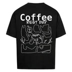 Off Duty Shirt schwarz Café Rückansicht – Lifestyle Katzen Shirt
