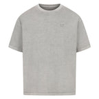 Off Duty Shirt washed grey Vorderansicht – Oversize Katzen Shirt