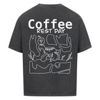 Off Duty Shirt washed black Rückansicht – Katzen Print