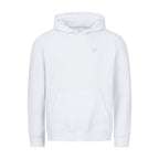 Cozy Coffee Hoodie weiß Vorderansicht – Handgezeichnetes Katzenmotiv