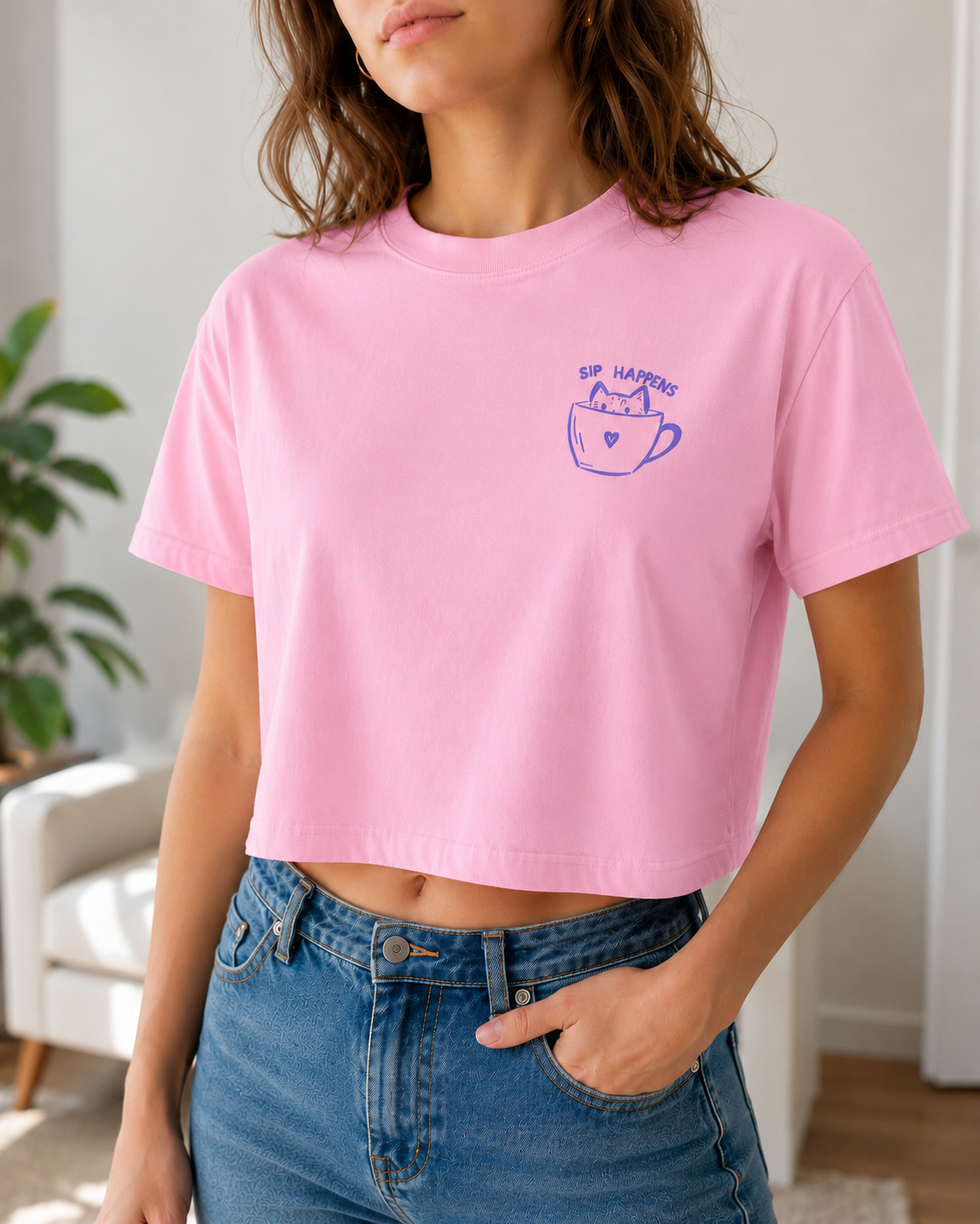 Sip Happens Crop Tee