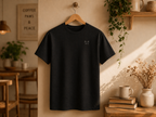 Coffee Break Shirt schwarz Vorderansicht kleiner Print – The Little Doodle