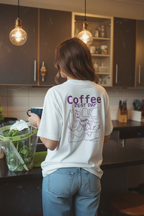 Slow Morning Oversize Shirt weiß Lifestyle – Katzen T-Shirt The Little Doodle