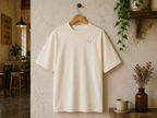 Slow Morning Shirt Flat Lay – Katzen Oversize Shirt Bio-Baumwolle